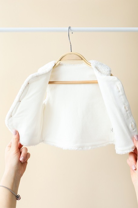 Меховая жилетка Tino, Молочная - фото 3