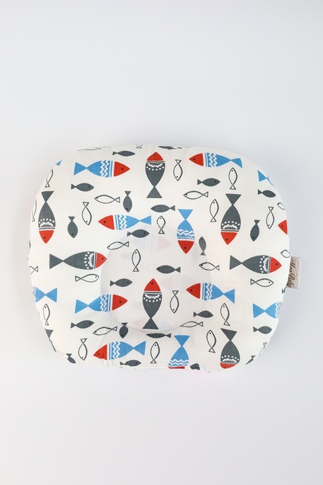 Подушка для новорожденных Классик, Цветные рыбки