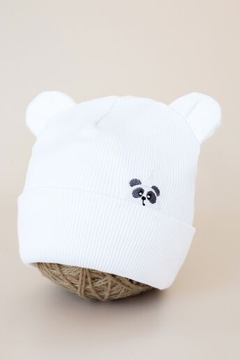 Шапка Panda, Молочна - фото 1