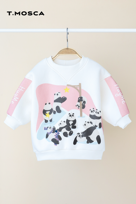 Утепленный свитшот Panda party, Розовый