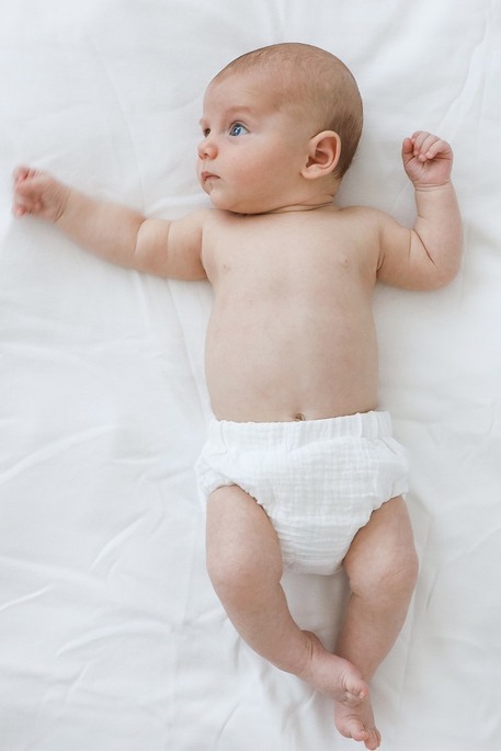 Муслиновые трусики-блумеры на подгузник, Белые