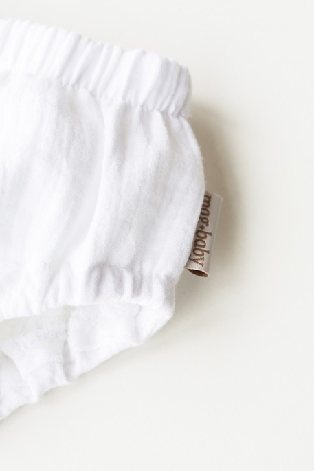 Муслиновые трусики-блумеры на подгузник, Белые - фото 4