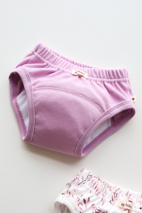 Набор тренировочных трусиков, Листики с темно-розовыми - фото 3