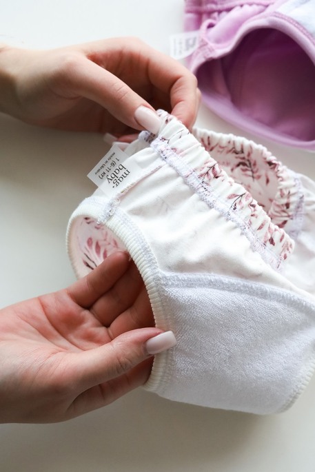 Набор тренировочных трусиков, Листики с темно-розовыми - фото 4