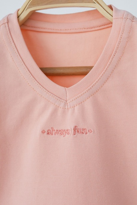 Футболка Always fun, Персикова - фото 3