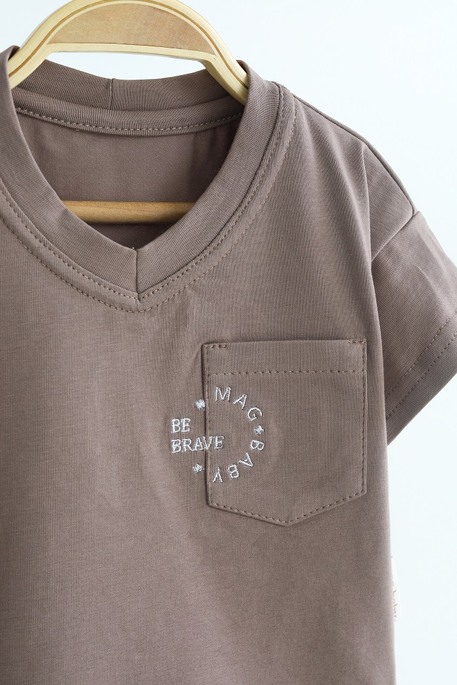 Футболка с карманом Be Brave, Капучино - фото 3