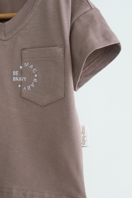 Футболка с карманом Be Brave, Капучино - фото 4