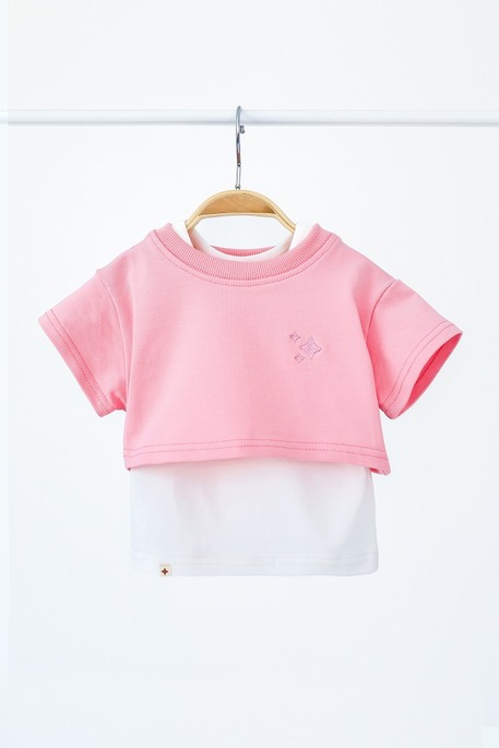 Майка з кроп-топом Glory, Рожева глазур