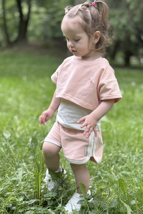 Майка с кроп-топом Glory, Персиковая - фото 5