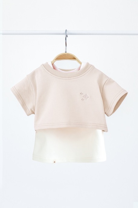 Майка с кроп-топом Glory, Слоновая кость