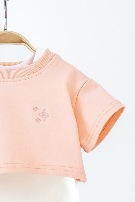 Майка с кроп-топом Glory, Персиковая - фото 6