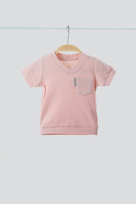 Футболка Strip, Нежно-розовая