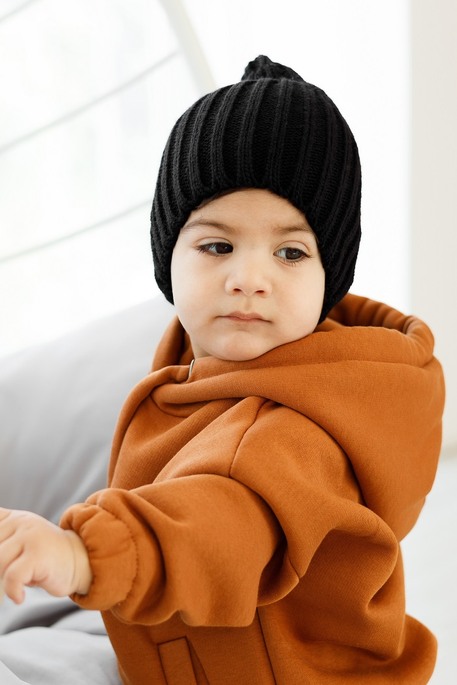 Вязаная шапочка Alen, Черная - фото 1