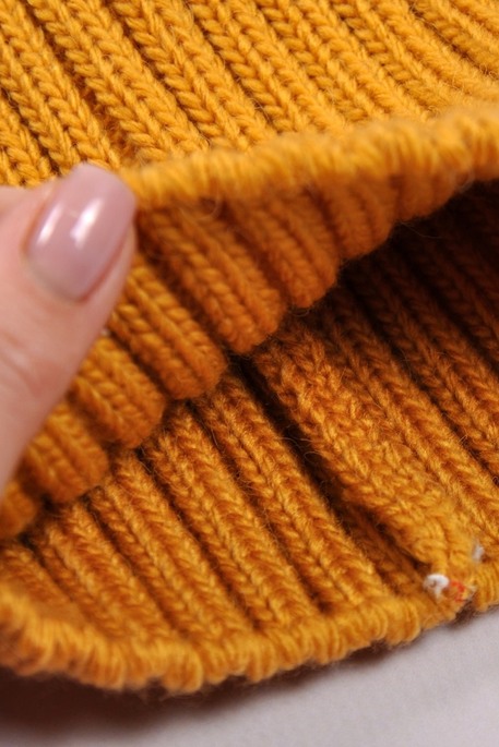 В'язана шапочка Alen, Гірчична - фото 1