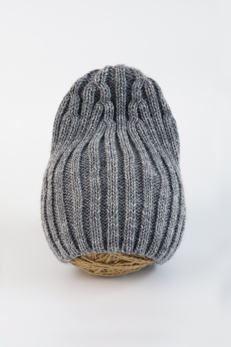 Вязаная шапочка Alen, Серая - фото 2