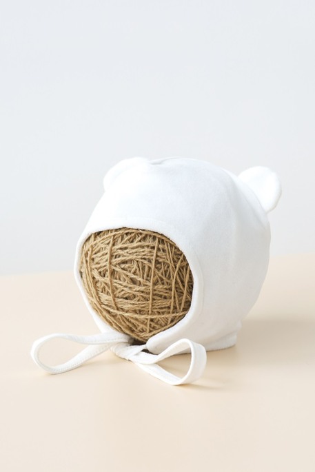 Велюровая шапка Ari, Молочная 34-38 (0-3 мес)