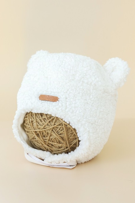 Меховая шапка Baloo, Молочная - фото 3