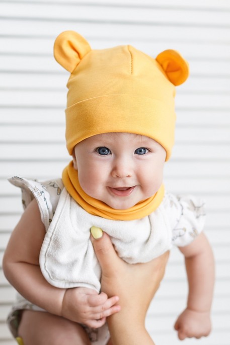 Набір шапка з манішкою Bruin, Гірчичний - фото 1