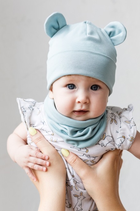 Набір шапка з манішкою Bruin, Cизий - фото 1