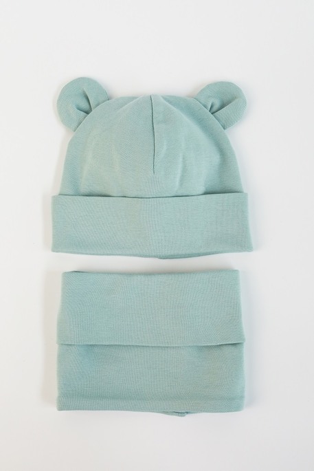 Набір шапка з манішкою Bruin, Cизий