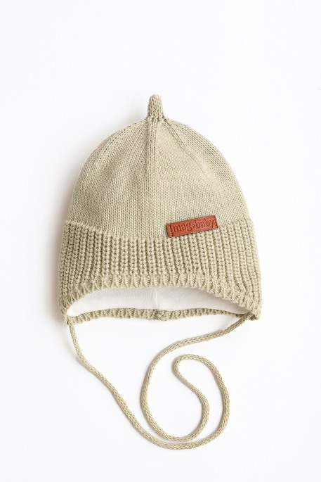 Вязаная шапка на трикотаже Neo, Оливковая