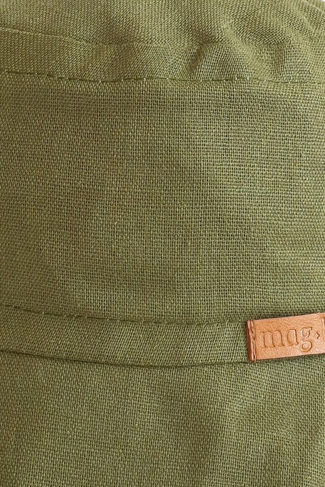 Льняная панама Classik, Темный хаки - фото 2