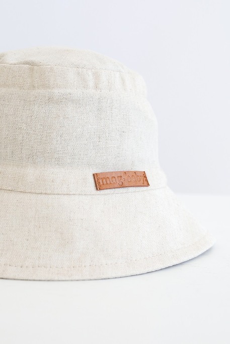 Льняная панама Classik, Бежевая - фото 2