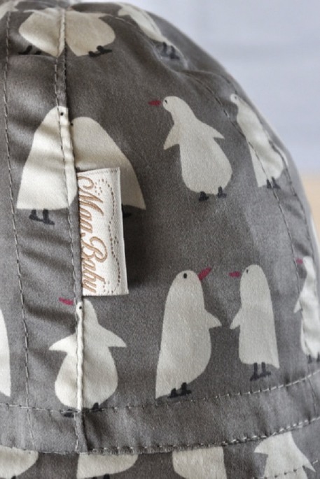 Панама Style, Пингвины на сером - фото 1