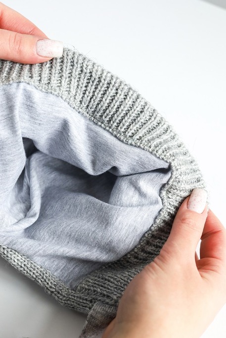 Вязаная шапка Piptic, Серый меланж - фото 2