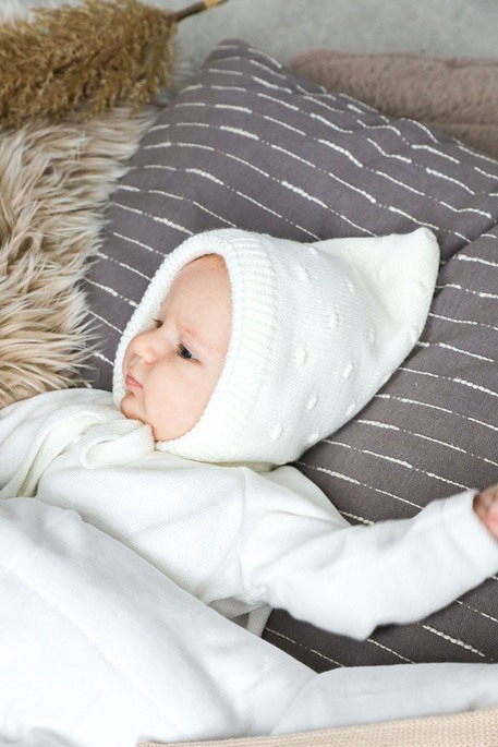 В'язана шапка Piptic, Молочна - фото 1