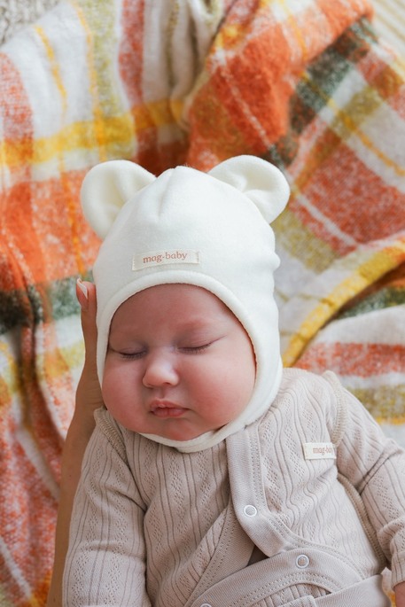 Флісова шапка Ted, Молочна - фото 5