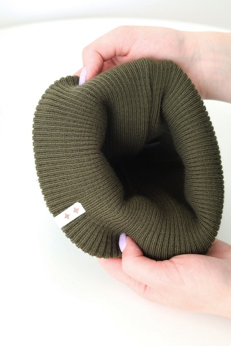 Вязаная шапка Travis, Хаки - фото 4