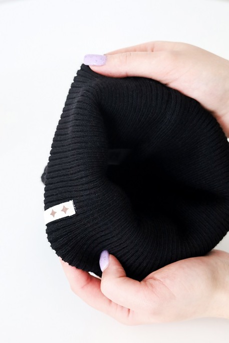 Вязаная шапка Travis, Черная - фото 4