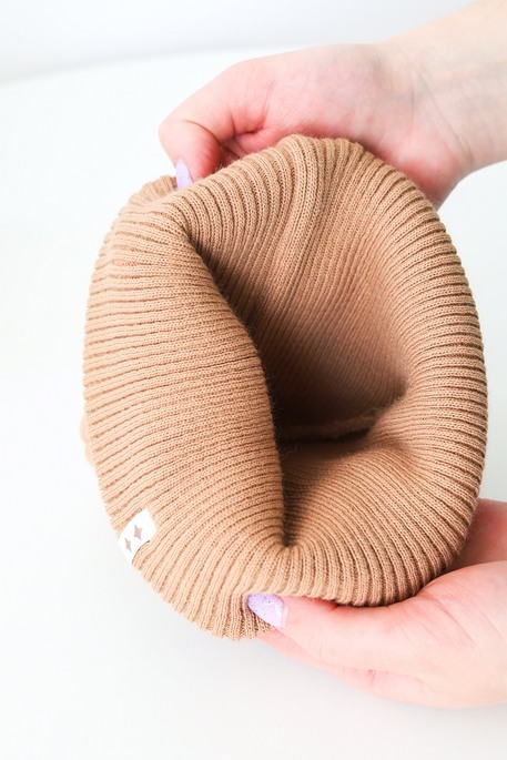 Вязаная шапка Travis, Песочная - фото 4