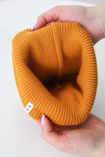 В'язана шапка Travis, Гірчична - фото 1