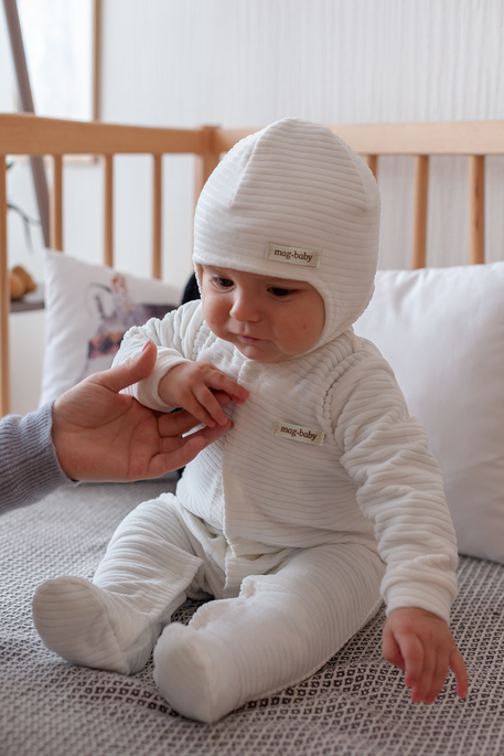 Велюрова шапка Tim, Молочна - фото 2