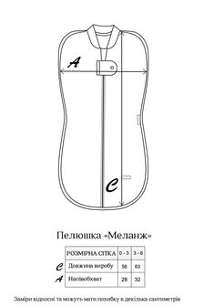Євро пелюшка на блискавці з шапочкою, Сірий меланж - фото 6